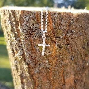 Dainty Sterling Silver Cross Necklace